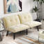 Cream Convertible Folding Modern Sofa Bed-1389309682