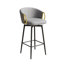 Chaises pivotantes à 360 ° en velours (4) - Rembourrage confortable, construction noire / grise 4 pièces, barre rotative de style moderne, matériaux pour la durabilité-1906593132-1906593128-1906593129