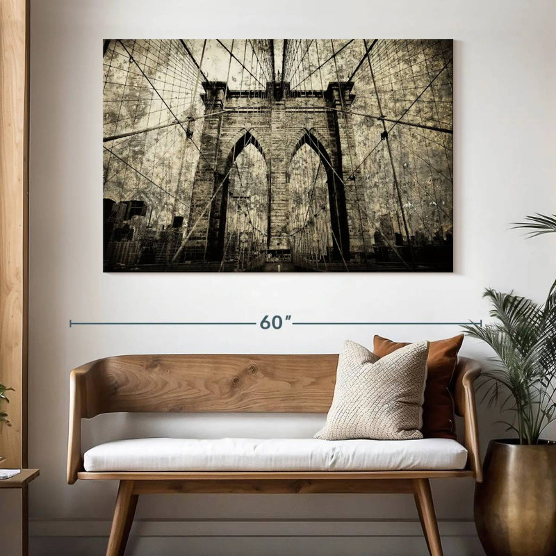 Lilie célèbre pont de Brooklyn, H 34 po x l 51 po