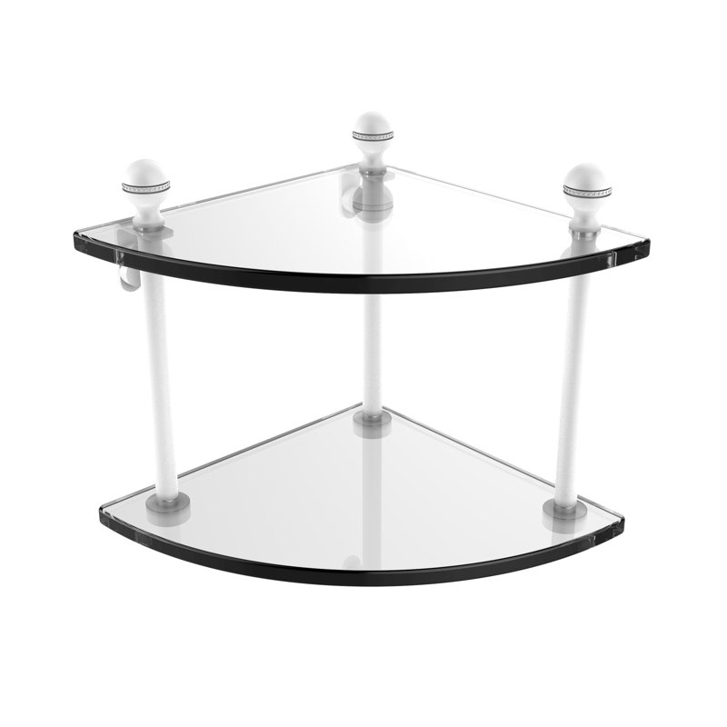 Morosini 2 Piece Corner Shelf, Matte White