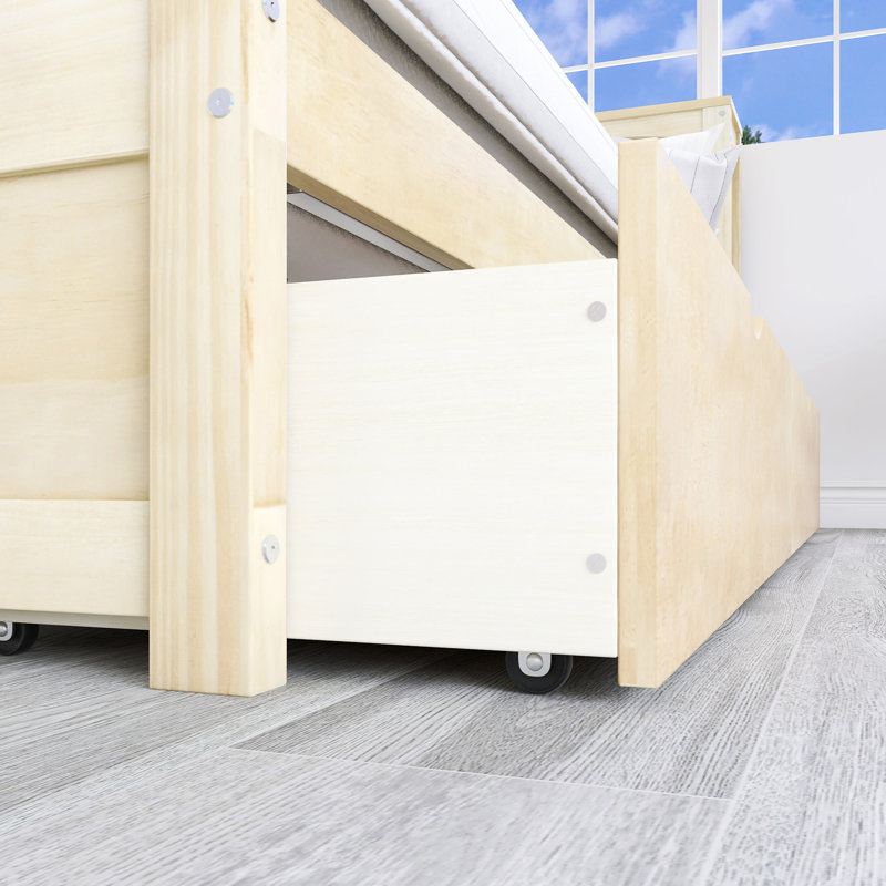 Twin Size Daybed With Two Storage Drawers, Storage Cabinets And USB Ports, Natural