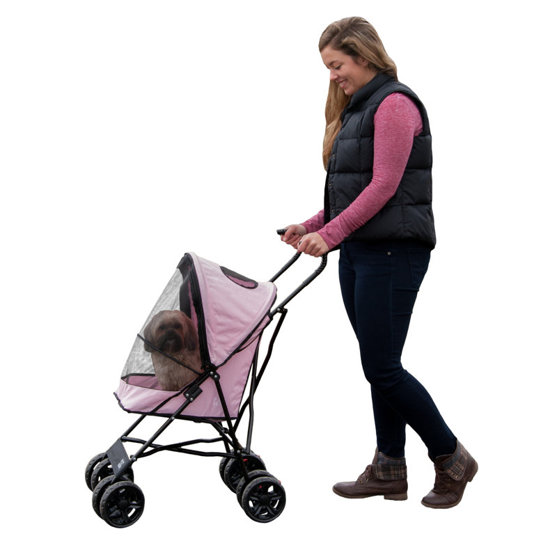 Travel Lite Foldable Pet Stroller, Pink