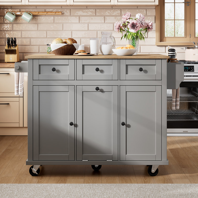 Kitchen Island, Grey