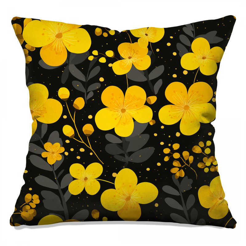 Coussin Floral, 20 po x 20 po