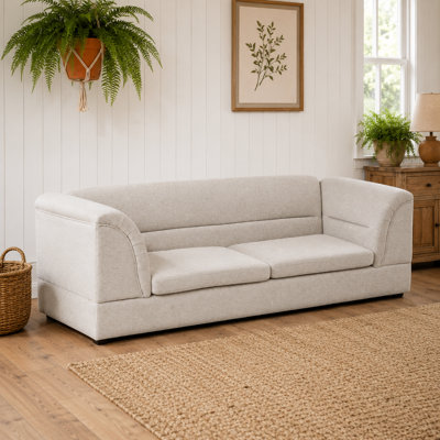 Canapé pour chien pour petits chiens moyens, canapé en lin pour animal de compagnie avec des coussins épais, canapé-lit robuste pour chien pouvant supporter jusqu'à 100 lb, meubles modernes pour canapé pour salon intérieur, meubles pour chien confortable avec accoudoirs arrondis