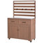 Chariot de cuisine en bois massif 64,9 po H-1787957552