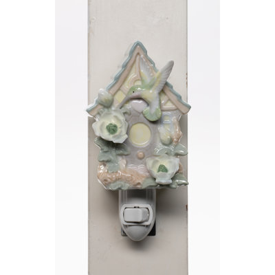 Hummingbird on Birdhouse Night Light