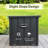 120 Gallon Lockable Patio Deck Box - Waterproof Outdoor Storage For Cushions, Tools  Dark Gray Waterproof, Lockable, Holds Garden Tools, Cushions