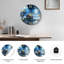 «Night Lake», horloge murale en verre-6082617