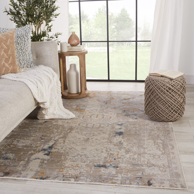 Rayon Abstract Indoor Rug