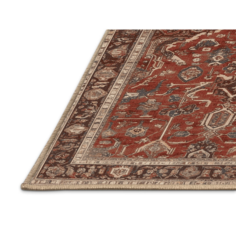 Tapis brun lavable à la machine, Rectangulaire 8 pi x 10 pi