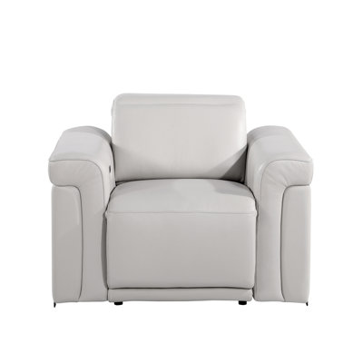 Doniece Top Grain Leather Power Recliner -  Orren Ellis, B04F5BD4BDC64D82A6080BFB66560B5C