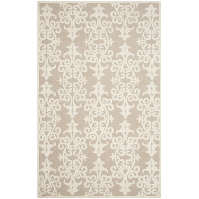 Tapis damas en laine / viscose touffeté à la main Harger