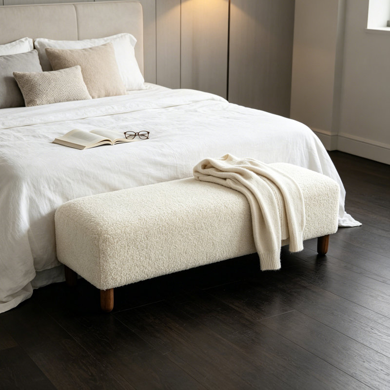 Banc de chambre moderne et élégant, Blanc