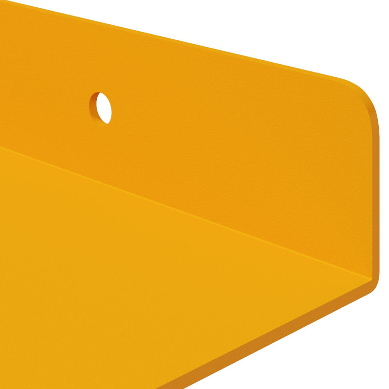Steel Floating Shelf, Mustard Yellow
