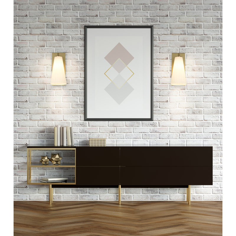 Applique murale 1 lumière Ceinture, Or, H 12,75 po x l 6 po x P 7 po