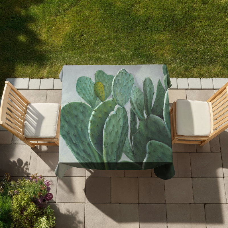 Paddle cactus - Hyperrealist indoor outdoor tablecloth | Decor