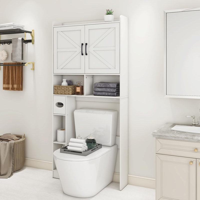 Layleigh Freestanding Over The Toilet Storage, White