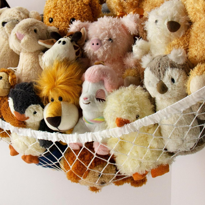 Filet de rangement en forme de hamac pour peluches, organisateur d'angle suspendu pour jouets en peluche, décoration gain de place pour chambre d'enfant