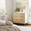 Commode 3 tiroirs pour chambre à coucher avec pieds en métal Yelton-111097611