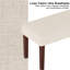 Banc d'appoint 44 "de large avec pieds solides, tabouret de hall d'entrée-1734264781