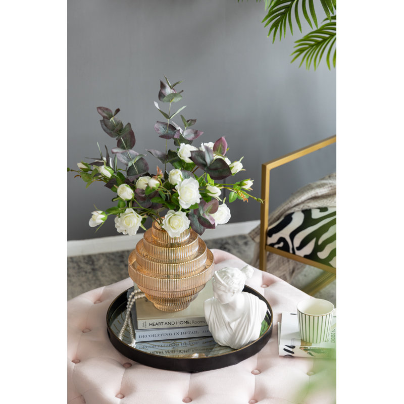 Giovo Glass Table Vase, Amber
