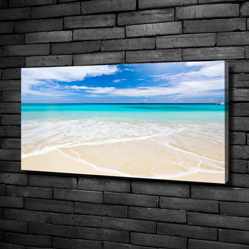 Tropical Beach - No Frame Print on Canvas, 50cm H x 100cm W, No Frame