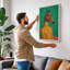 Horse in Yellow Surrealism - Wrapped Canvas-403705072-403705079