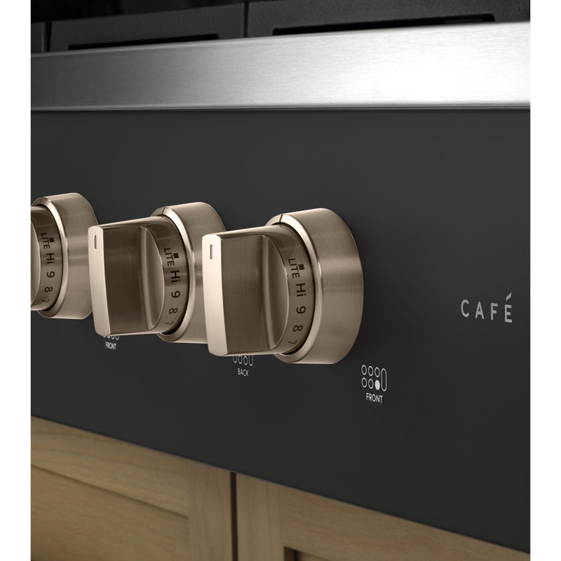 Café 36" Commercial-Style Gas Rangetop With 6 Burners (Natural Gas), Matte Black