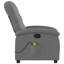 Fauteuil inclinable manuel avec massage Dery, poche latérale, polyester gris clair Dery-117056021