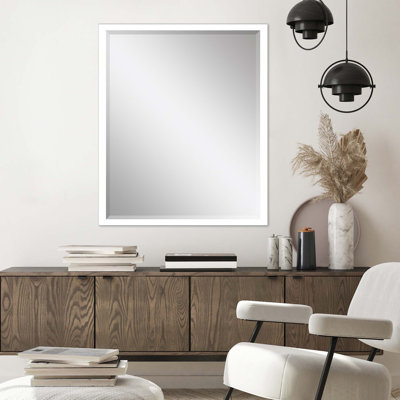 Adreauna Wood Flat Wall Mirror
