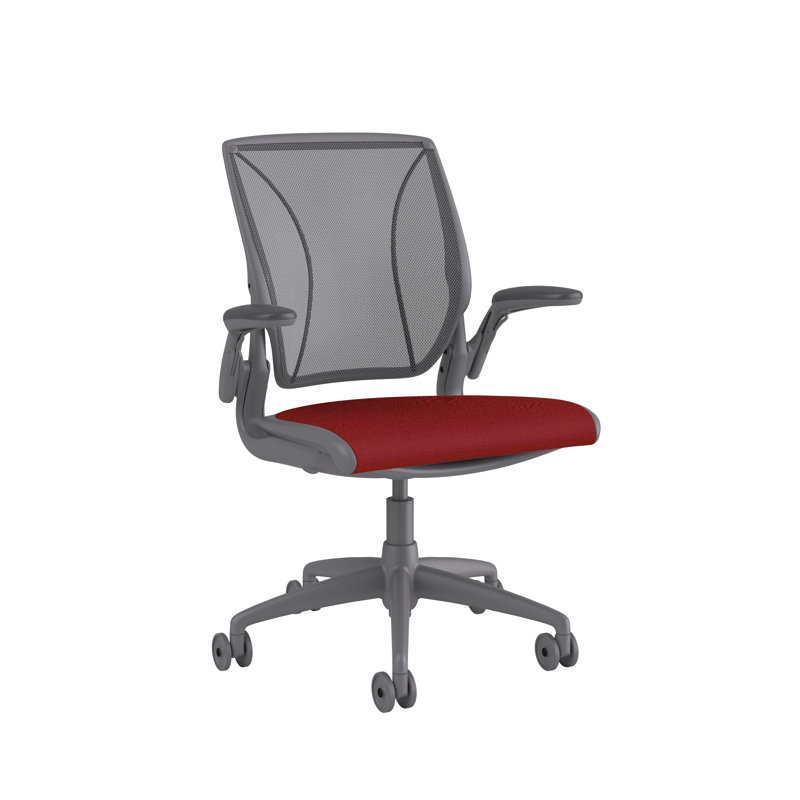 Diffrient World Wool Task Chair, Gray, Catena/Caraway, Corde/Peacock