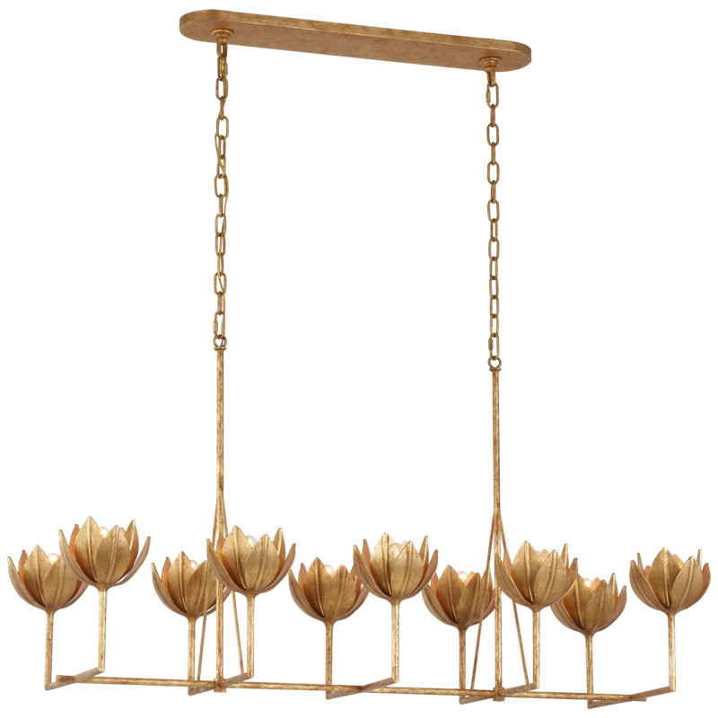 Alberto 10 - Light Chandelier, Antique Gold Leaf