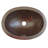 Novatto 11'' Antique Hammered Copper Glass Oval Drop-in, Undermount Bathroom Sink