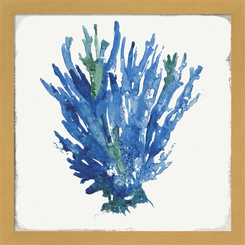 «Blue and Green Coral III» par Aimee Wilson, art mural encadré