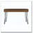 Mahogany 1-Drawer Rectangle Writing Desk with Hairpin Legs