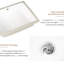 Lavabo rectangulaire encastré en céramique blanche, fini acide, profondeur 49,6 cm, hauteur 19,5 cm, couleur lait, ne jaunit pas, fini lisse, largeur 38,9 cm, poids 8,7 kg