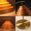 Lampe sur pied, lampe sur pied moderne Mid-Century avec abat-jour en bois stratifié, lampe de lecture haute (laiton antique)