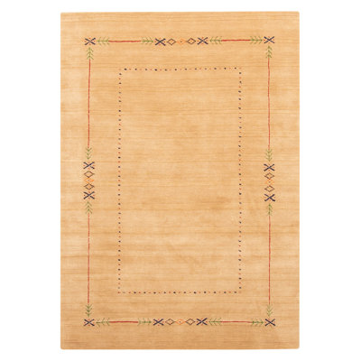 Kashkuli Gabbeh Tan Rug 4'0" x 5'9"