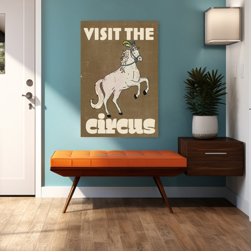 Art rétro, cheval rétro classique, "The Circus Horse", H 48 po x l 32 po
