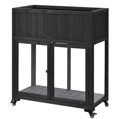 Patio 35.4''X17.7''X37.4'' Mini Wood Cold Frame