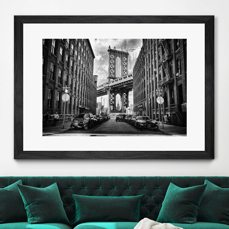 «In America» mat et encadré 36 po x 24 po, Noir