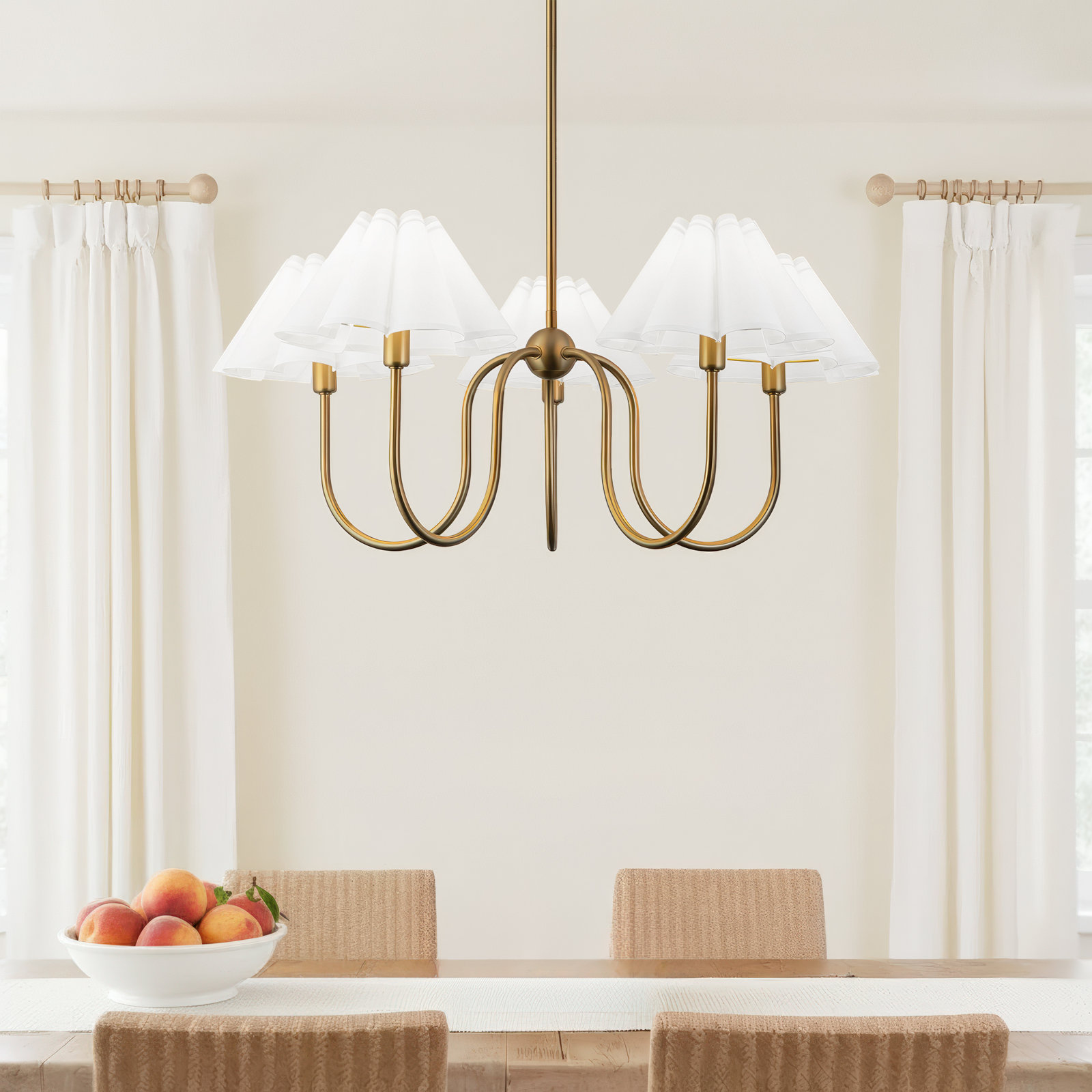 Rosemary 31-In Chandelier, Gold