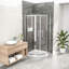 Porte de douche 36 po x 74-3 / 4 po Neo-Round