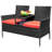 Margueriette Wicker 2 - Person Patio Conversation Sets with Cushions-391504993