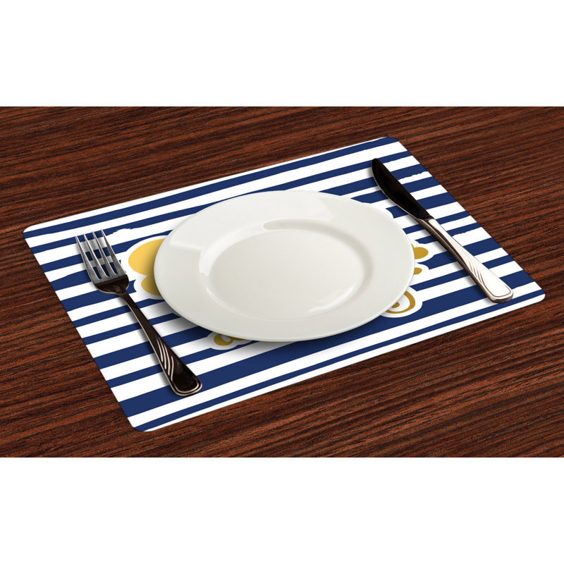 Polyester Striped Rectangle Placemat