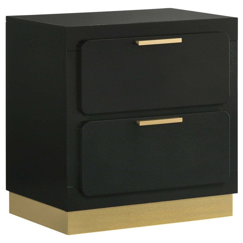 Sophia 2-drawer Nightstand, Black