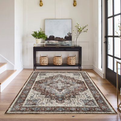 Tapis oriental antidérapant et antidérapant avec envers en caoutchouc pour la salle à manger de la salle à manger Oriental