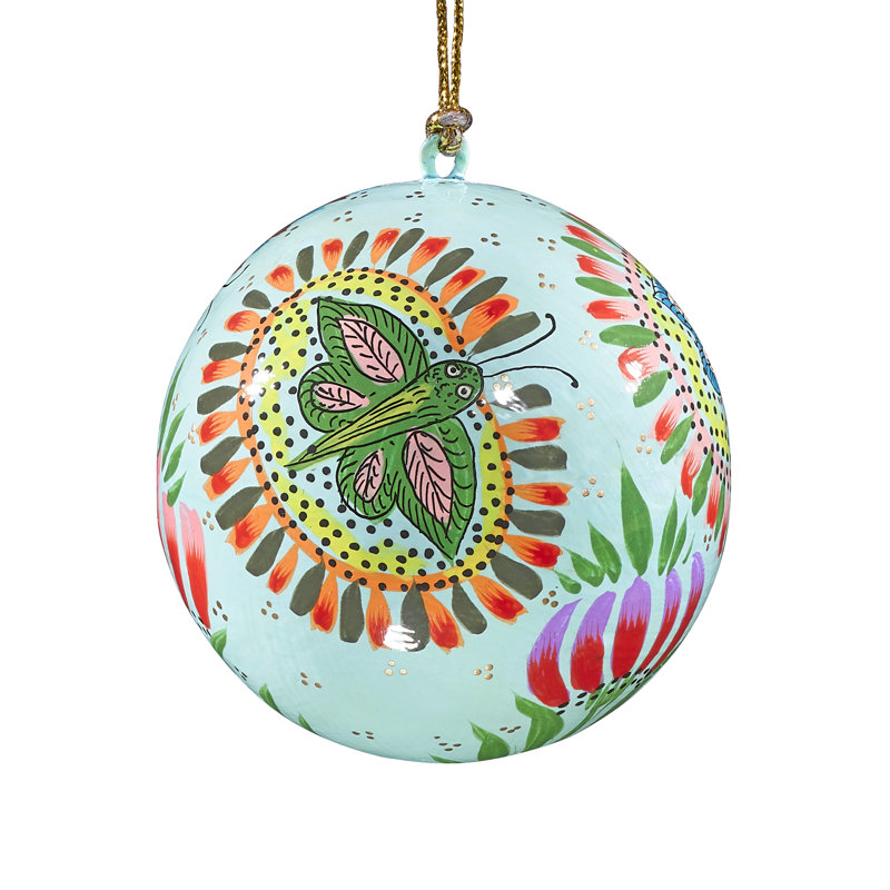 7.62cm Handmade Paper Plants & Flowers Bauble