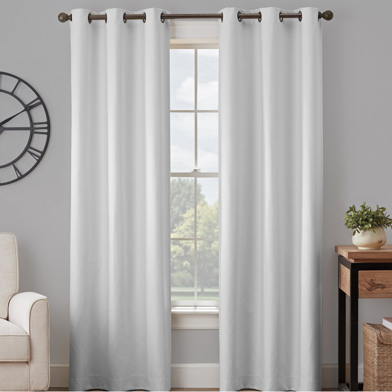 Gabriella Blackout Curtain Single Panel, 40" W  x 95" L, Light Gray